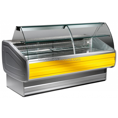 Meat Display Island Deep Freezer In Supermarket Meat Display Cases Fridge Deli Service Over Counter