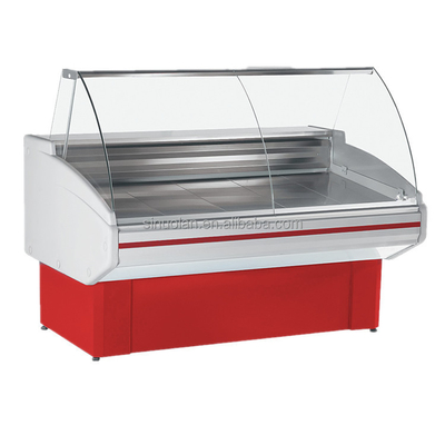 Supermarket Fresh Meat Display Commercial Fish Display Refrigerator Counter Chiller Meat Display Fridge For Sale