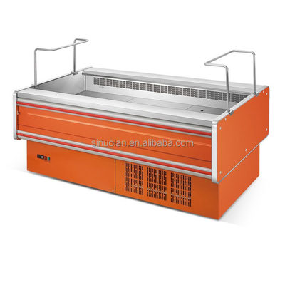 Supermarket Island Chest Freezer Sliding Glass Top Deep Combined Island Display Freezer