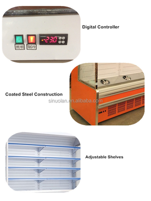 Clear 3 Glass Door Drink Cooler Beverage Display Multideck Open Chiller Fridge Supermarket Display Fridge For Fruits