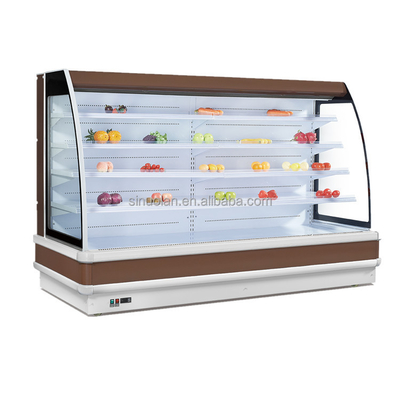Commercial Multi-Deck Air Cooling Upright Fridge Display Open Chiller Open Type Beverage Chiller Front Refrigerator