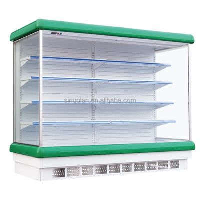 Commercial Multi-Deck Air Cooling Upright Fridge Display Open Chiller Open Type Beverage Chiller Front Refrigerator