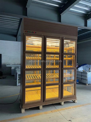 Best Luxury Custom Wine Cooler With LED Lighting Wine Fridge Refrigerator Cabinet Glass Door Beverage Cellar Bottle Cooler