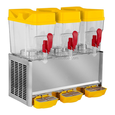 3 Tank Commercial Cold Fruit Juice Dispenser Cooler Machine Fruit Juice Coolers Cooling Triple Machine