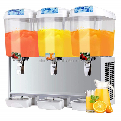 3 Tank Commercial Cold Fruit Juice Dispenser Cooler Machine Fruit Juice Coolers Cooling Triple Machine