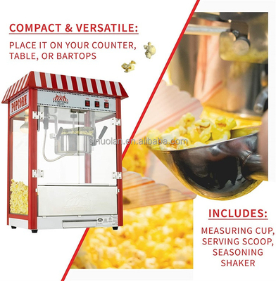 Commercial Electric Popcorn Machine Pink Popcorn Making Maker Machine Prices
