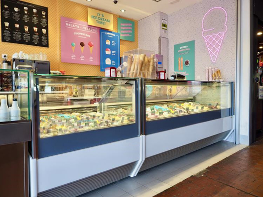 Customization Commercial Fridge Showcase Display Refrigerators Ice Cream Freezer For Sale