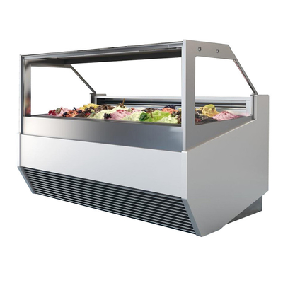 Gelato Ice Cream Display Freezer For Bakery Shop With CE
