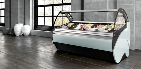 Gelato Freezer Display Counter Top Ice Cream Display Dessert Retail Shop Gelato Popsicle Ice Cream Display Freezers