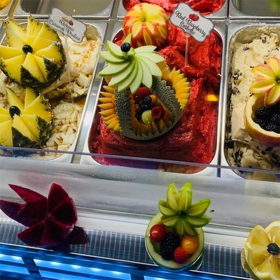 High Quality Gelato Display Case,Ice Cream Display Freezer For Sale And 16 Flavor Mini Ice Cream Display Freezer