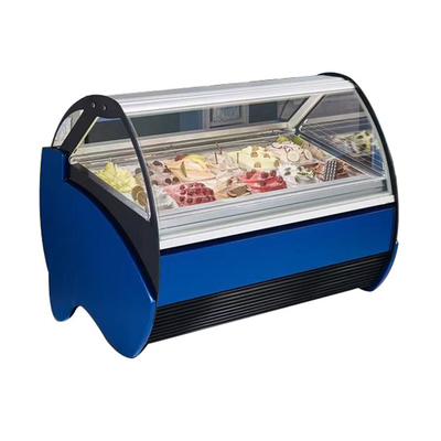 R404a 12/14/16 Pans New Type Professional Italian Portable Ice Cream Deep Display Freezer Fridge
