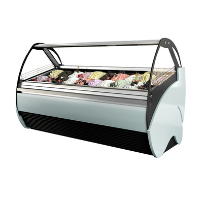 R404a 12/14/16 Pans New Type Professional Italian Portable Ice Cream Deep Display Freezer Fridge