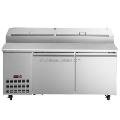 New Style Pizza Prep Station Commercial Refrigerated Work Table SS304 With CE
