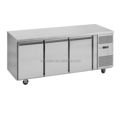 Workbench Refrigerator Salad Bar Containers Pizza Display Under Counter Fridge