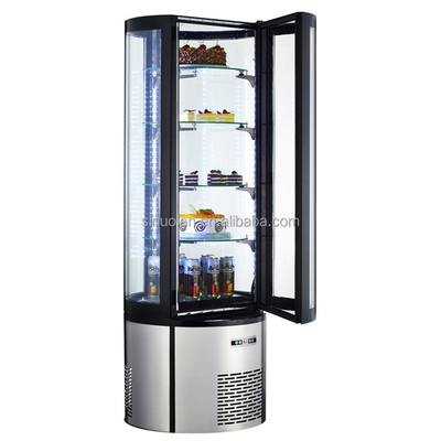 Swing Door Upright Cake Display Fridge Refrigerator Cabinet Chiller Cake Freezer Vertical Pastry Cooler Showcase