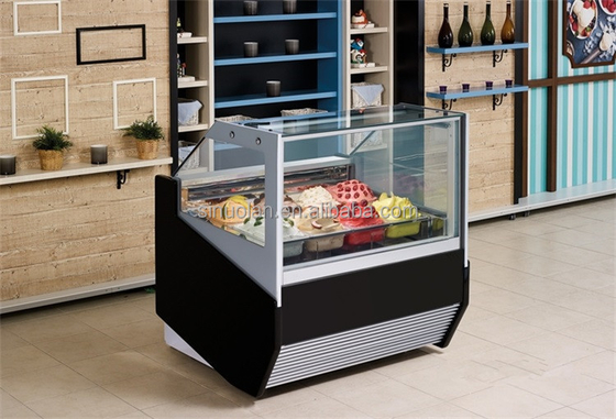 Commercial Vertical Glassdoor Freezer Ice Cream Display Counter Gelato Freezers Refrigerator Showcase For Ice Cream