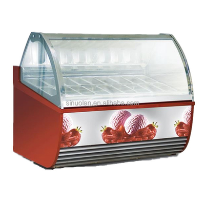 Factory Price Hard Ice Cream Display Case Gelato Freezer With CE/ETL