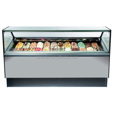 New Design 24 Pans Ice Cream Display Tray Chiller Display Gelato Display Refrigerator Customizable