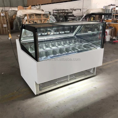 CE 16 Plates Gelato Ice Cream Showcase/ice Cream Display Freezer/Ice Cream Refrigerator Showcase Display Gelato Display