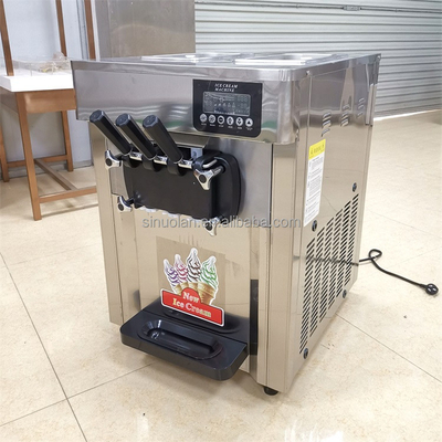 Professional Standing 3 Flavors Commercial Soft Serve Ice Cream Machine American