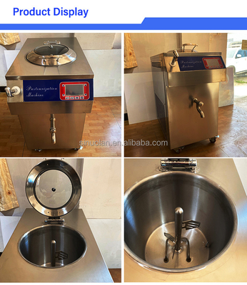 60L Small 3 IN 1 Pasteurization Mini Pasteurizer and Homogenizer For Milk Machine Ice Cream Gelato Batch Freezer Sterilization