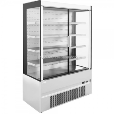 Commercial Multi-Deck Air Cooling Upright Fridge Display Open Chiller Open Type Beverage Chiller Front Refrigerator