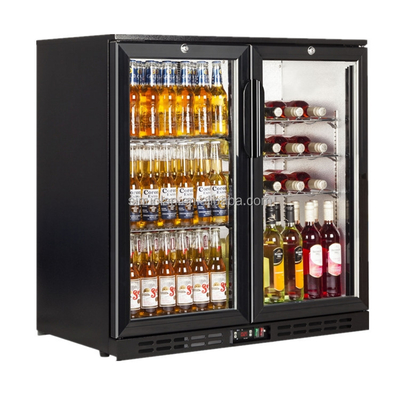 SINUOLAN Glass Hinge Door Back Bar Cooler Bottle Beer Fridge Display Drink Back Bar Cooler Refrigerator
