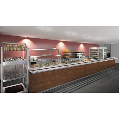 NEW Design Salad Counter Buffet Wooden Salad Bar Refrigerator For Sale