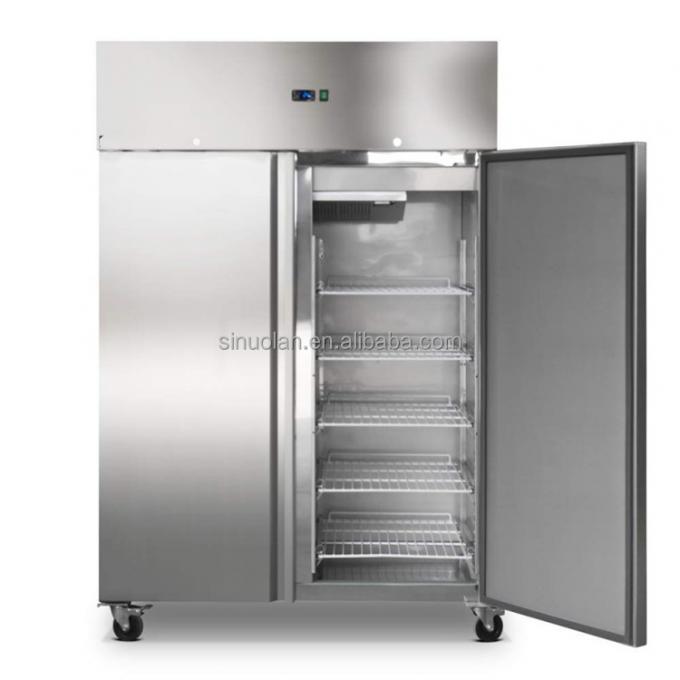 Two Door Upright Chiller Freezer Vertical Commercial Kitchen